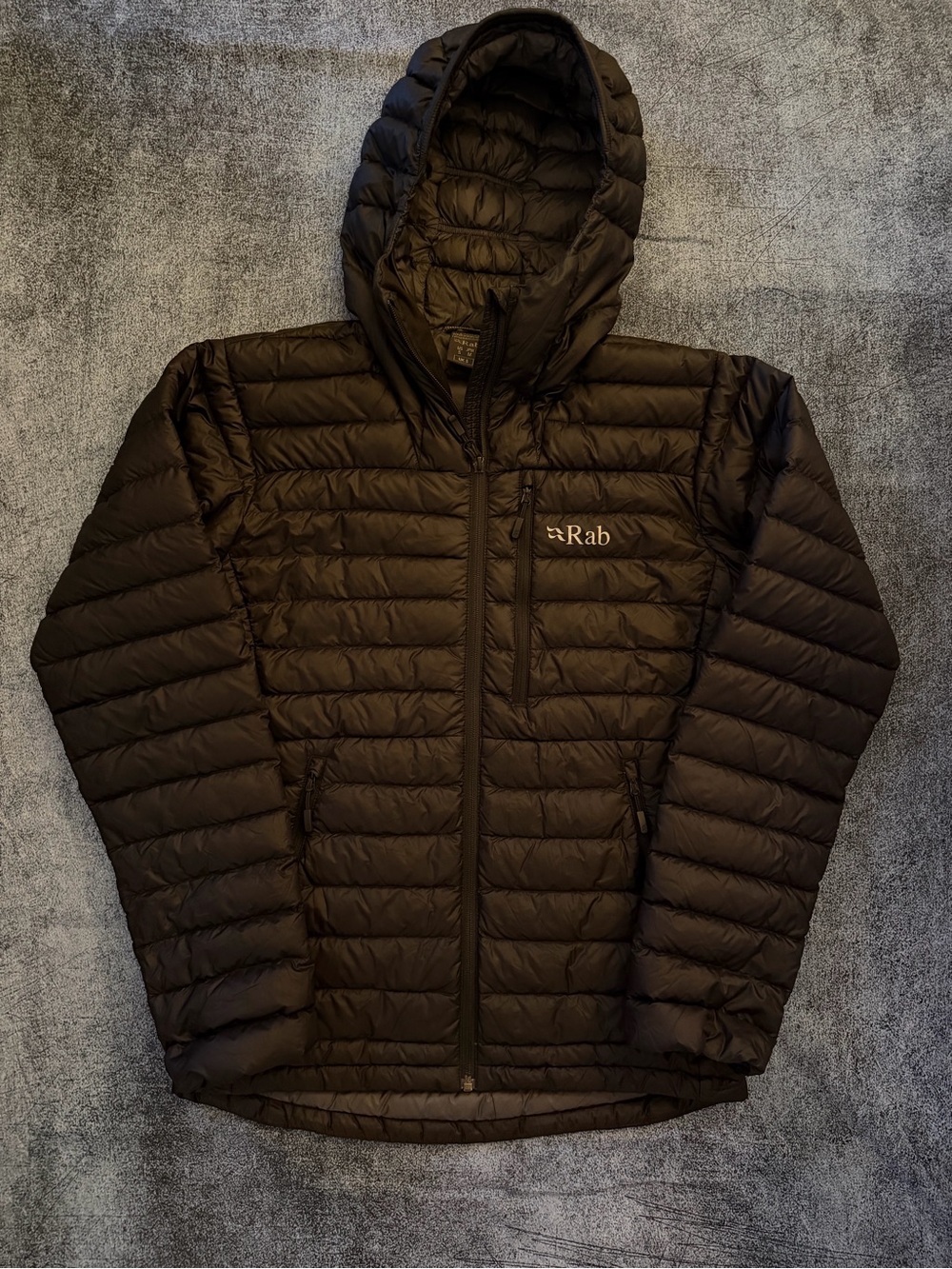 Rab Microlight Alpine Jacket Black Down Puffer Size Small